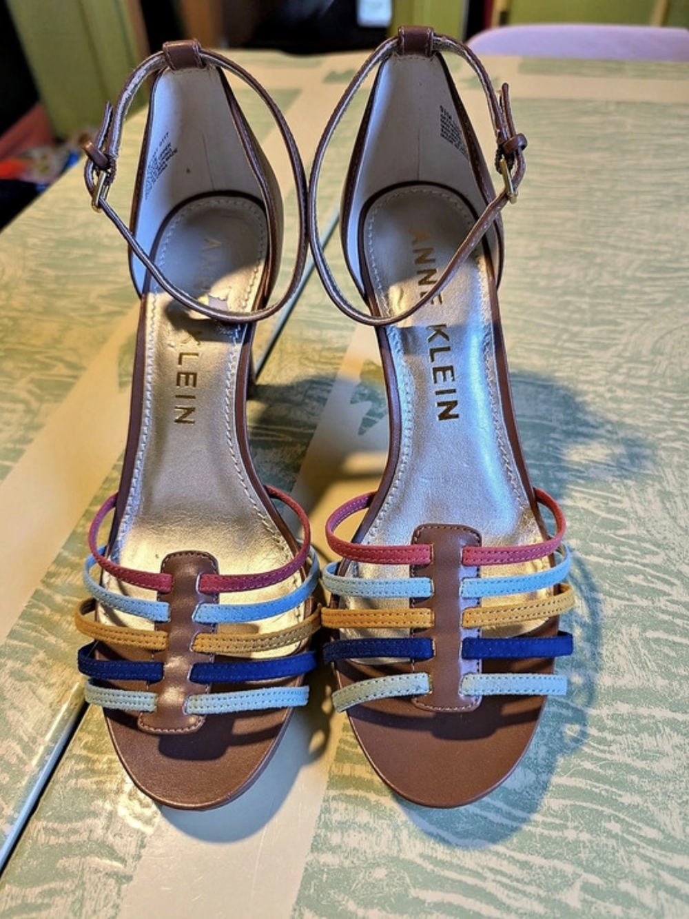 Anne Klein Strappy Multicolor Heels US 9.5